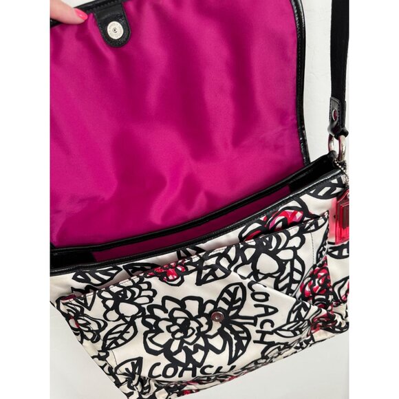 Coach Kyra Poppy F16915 Daisy Graffitti Crossbody Messenger Bag - Picture 5 of 9